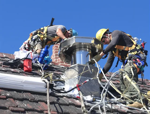 Protective chimney cap installed by Winthrop Chimney Sweep in Winthrop, MA