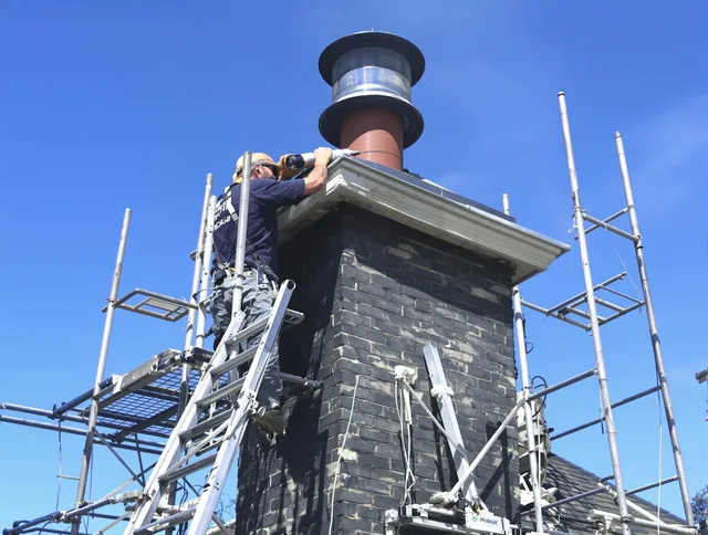 Sturdy chimney crown finished by Winthrop Chimney Sweep in Winthrop, MA