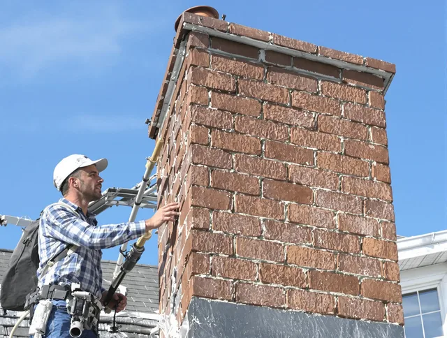 Brickwork for a chimney rebuild by Winthrop Chimney Sweep in Winthrop, MA